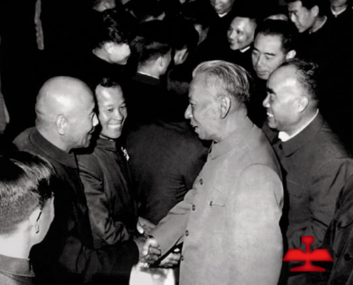 1959年毛澤東同志親切接見全國著名勞動模范、鞍鋼老英雄孟泰